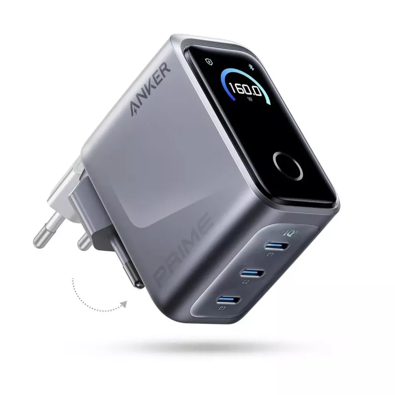 Chargeur GaN ANKER Prime 160W | 3 Ports USB-C | Écran Smart