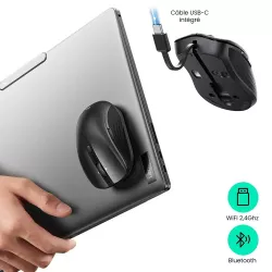 ESR MagMouse : Souris Optique 2,4Ghz & Bluetooth 4800 DPI