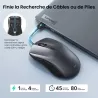 ESR MagMouse : Souris Optique 2,4Ghz & Bluetooth 4800 DPI