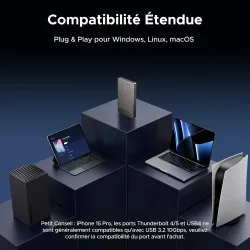 Disque Dur Externe UGREEN Portable SSD 1TB 20Gbps