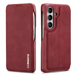 Galaxy S26 | Étui Portefeuille LC.IMEEKE Imitation Daim