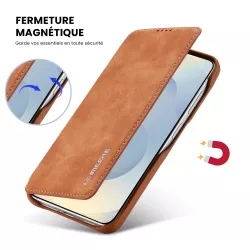 Galaxy S26 | Étui Portefeuille LC.IMEEKE Imitation Daim