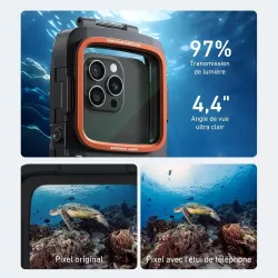 Caisson Étanche 20 Mètres TELESIN P4 pour Smartphone de 5,4 à 6,9''