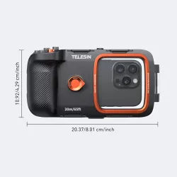 Caisson Étanche 20 Mètres TELESIN P4 pour Smartphone de 5,4 à 6,9''