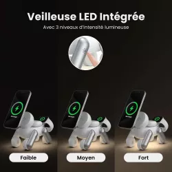 Chargeur Induction 3-en-1 UEQ MagDog avec Veilleuse LED