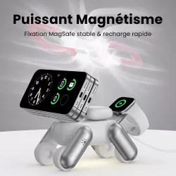 Chargeur Induction 3-en-1 UEQ MagDog avec Veilleuse LED