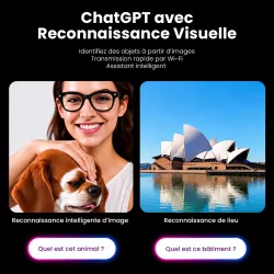 Lunettes Connectées YESIDO Smart IA avec Caméra HD 8MP