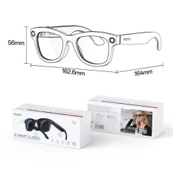 Lunettes Connectées YESIDO Smart IA avec Caméra HD 8MP