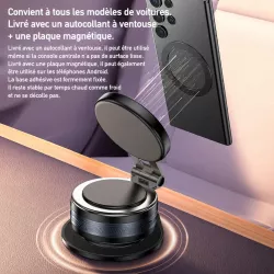 Support Voiture MagSafe YESIDO C225 à Ventouse Électrique
