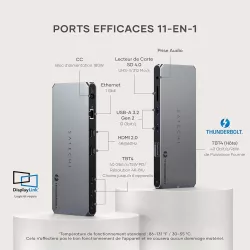 Station d'accueil 12-en-1 SATECHI Thunderbolt 4 DisplayLink