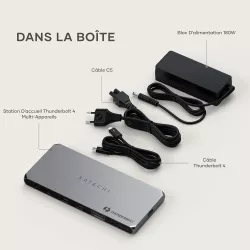 Station d'accueil 12-en-1 SATECHI Thunderbolt 4 DisplayLink