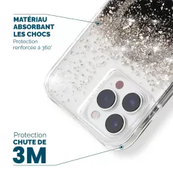 iPhone 14 Pro | Coque Paillettes CASE MATE Karat Onyx MagSafe