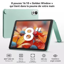 Tablette 4G BLACKVIEW Zeno 1 - Écran 8'' HD+ | 6+256 Go
