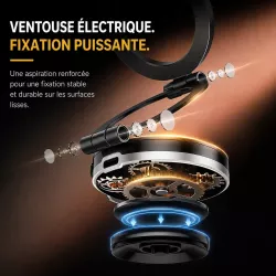 Support Voiture MagSafe BLAVEC BHV-01 à Ventouse Électrique