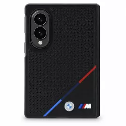 Galaxy Z Fold8 | Coque BMW M Cuir Perforé Bande Tricolore