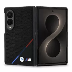 Galaxy Z Fold8 | Coque BMW M Cuir Perforé Bande Tricolore