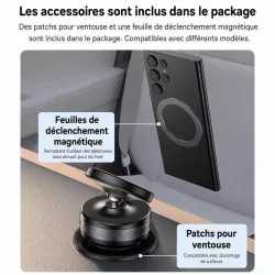 Support Voiture MagSafe YESIDO C224 à Ventouse Électrique