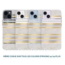 iPhone 14 | Coque CASE MATE Pearl Stripes avec MagSafe
