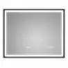 Miroir LED Connecté LUMÉA Bluetooth, Antibuée & Horloge 80x60 cm