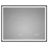 Miroir LED Connecté LUMÉA 100x80 cm | Antibuée & Horloge