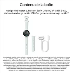 Montre Connectée GOOGLE Pixel Watch 5 WiFi/Bluetooth 41 mm
