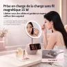 Miroir LED 4-en-1 ZGA WX09 | Enceinte & Chargeur Sans Fil