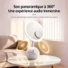 Miroir LED 4-en-1 ZGA WX09 | Enceinte & Chargeur Sans Fil