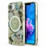 iPhone 16e / 17e - Coque GUESS IML Glitter Flowers Triangle