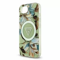 iPhone 16e / 17e - Coque GUESS IML Glitter Flowers Triangle