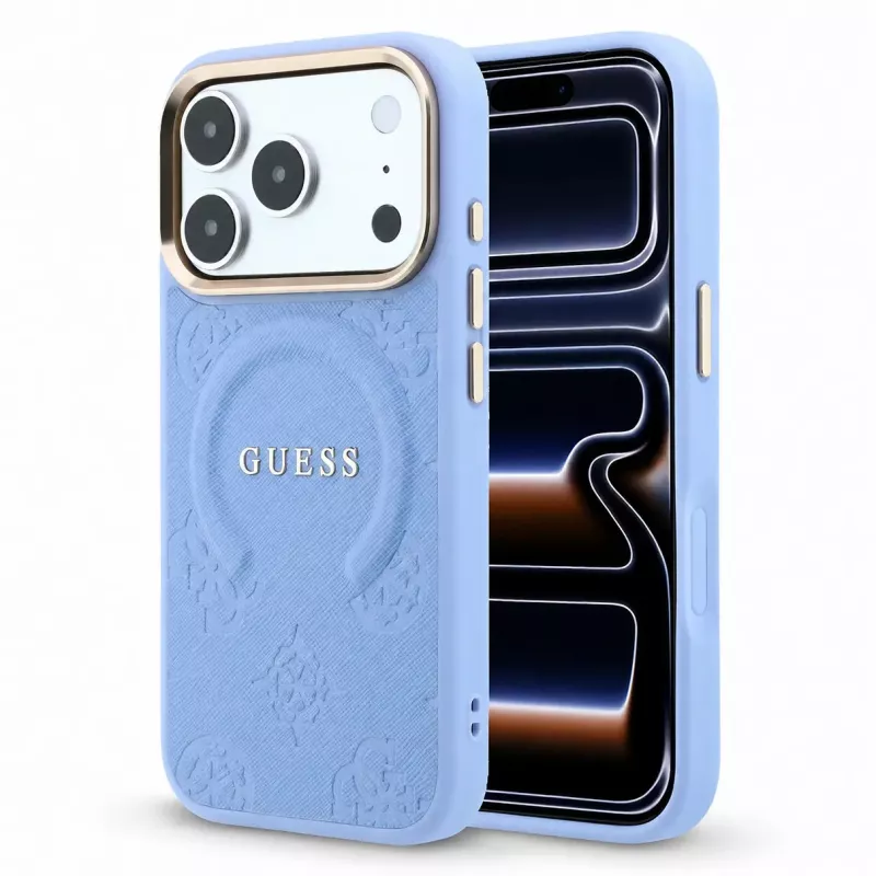 iPhone 18/17 Pro Max | Coque MagSafe GUESS Saffiano Peony