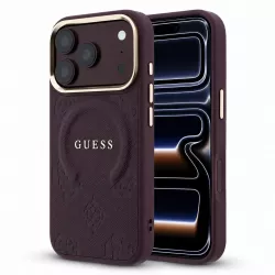iPhone 18/17 Pro Max | Coque MagSafe GUESS Saffiano Peony