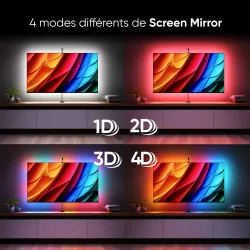 Bande LED NANOLEAF 4D Screen Mirror Kit V2 | TV 65" ou 85"