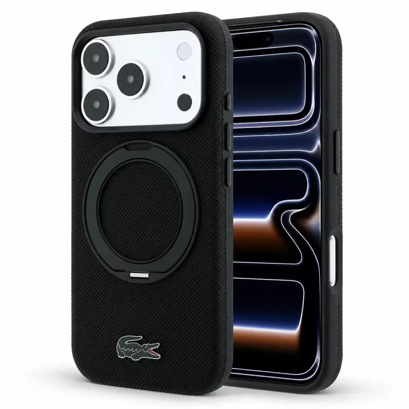 iPhone 18/17 Pro Max | Coque LACOSTE Petit Piqué Anneau 360°