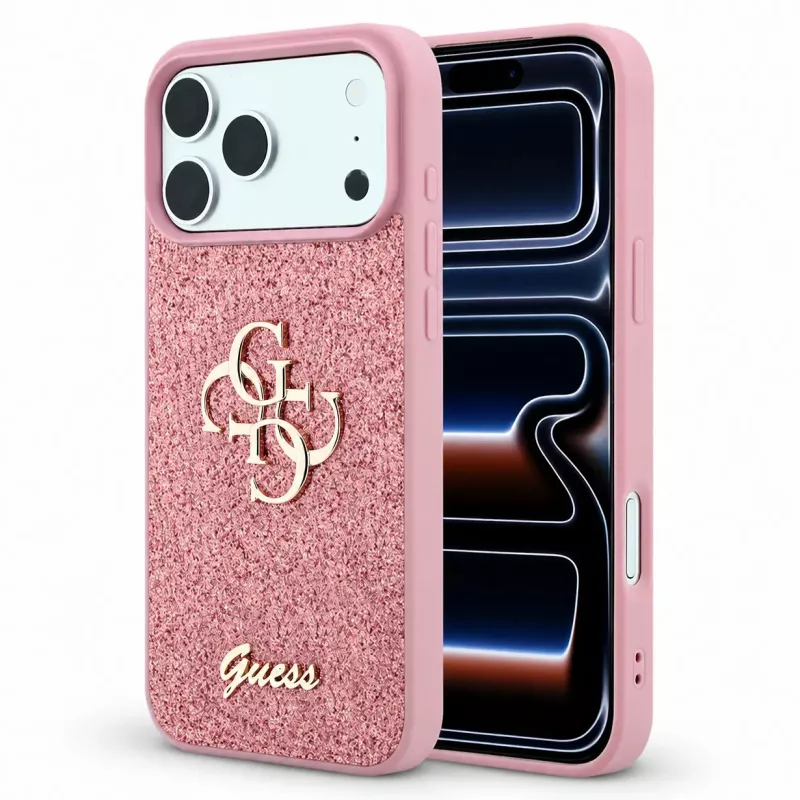 iPhone 18/17 Pro Max | Coque Paillettes GUESS Glitter Logo 4G