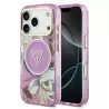 iPhone 18/17 Pro | Coque GUESS IML Glitter Flowers Triangle