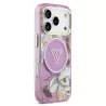 iPhone 18/17 Pro | Coque GUESS IML Glitter Flowers Triangle