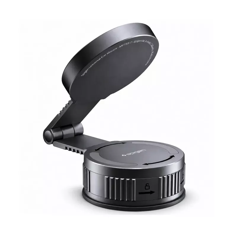 Support Voiture MagSafe SPIGEN MFT35-1 à Ventouse Nano Gel