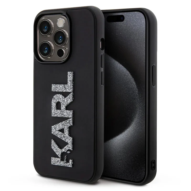 iPhone 15 Pro | Coque KARL LAGERFELD Karl Glitter 3D iPhone 15 Pro | Coque KARL LAGERFELD Karl Glitter 3D