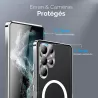 Coque Métal Compatible MagSafe pour Galaxy S23 Ultra