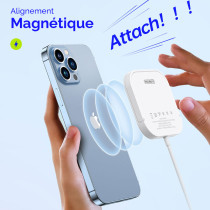 Chargeur Induction 3-en-1 DUZZONA W7 Compatible MagSafe