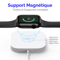 Chargeur Induction 3-en-1 DUZZONA W7 Compatible MagSafe