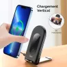 Chargeur Induction Pliable DUZZONA W2 - Charge Rapide 15W | Positions Verticale-Horizontale-À Plat