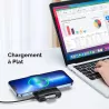 Chargeur Induction Pliable DUZZONA W2 - Charge Rapide 15W | Positions Verticale-Horizontale-À Plat