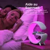 Chargeur Induction | Enceinte Bluetooth | Lampe RVB | Réveil