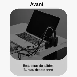 Chargeur Induction 3-en-1 USAMS CD181 avec Lampe d'Appoint