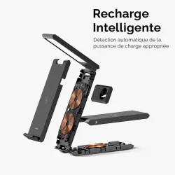 Chargeur Induction 3-en-1 USAMS CD181 avec Lampe d'Appoint