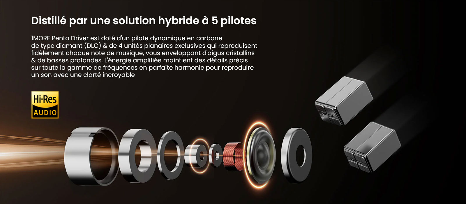 Écouteurs Intra-Auriculaires Filaires 1MORE Penta Driver P50