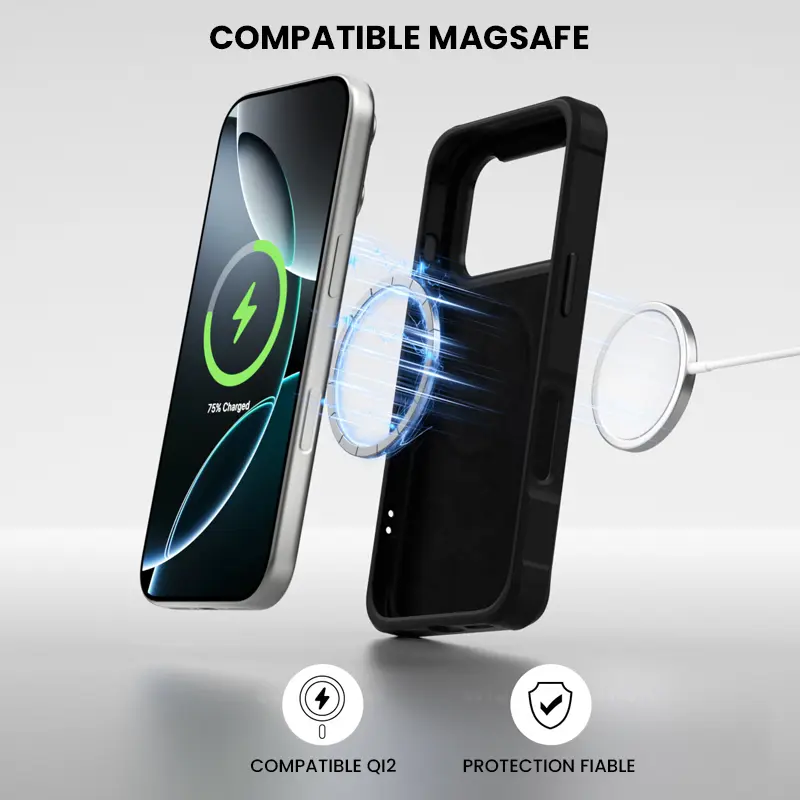 Coque 4SMARTS avec Écran E-Ink NFC Personnalisable pour iPhone 17 Pro Max