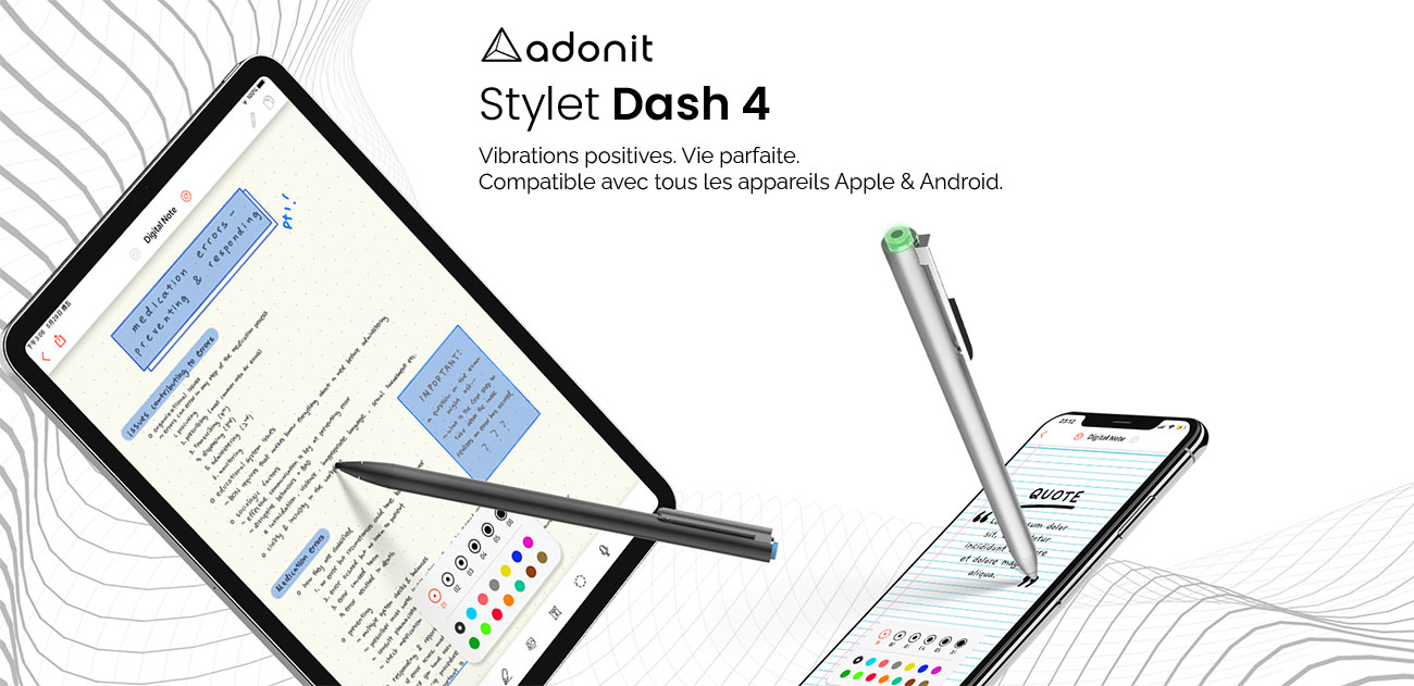 Stylet Actif ADONIT Dash 4 avec Chargeur Magnétique