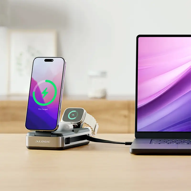 Batterie Externe ALOGIC Roam 6-en-1 21 000 mAh avec Charge sans Fil Qi2